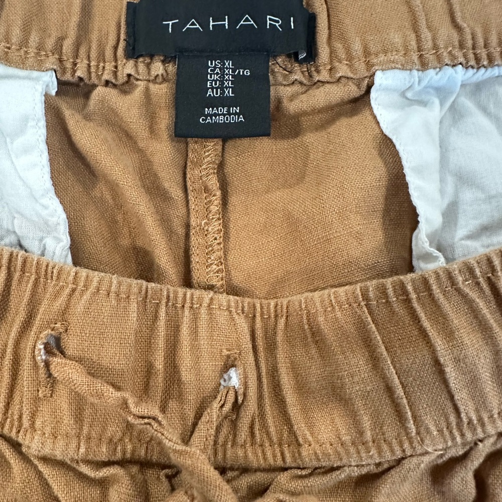 Tahari Tan Casual Drawstring shorts